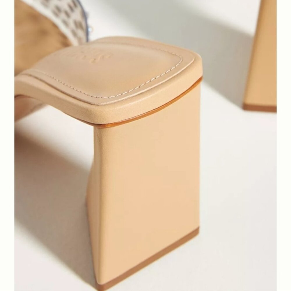 ANTHROPOLOGIE SCHUTZ LIZAH CRYSTAL NUDE HEELS  NEW 9M - Picture 4 of 4
